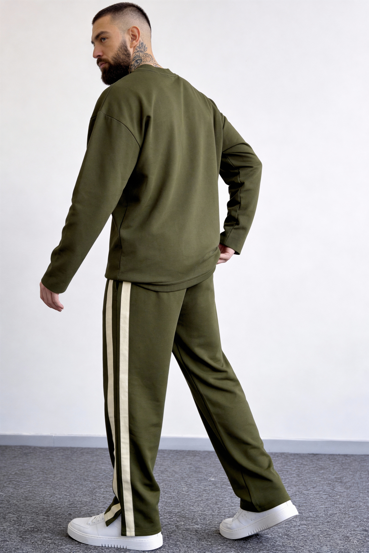 Army Green - Pajama P108 + Oversized T-Shirt Co-ord