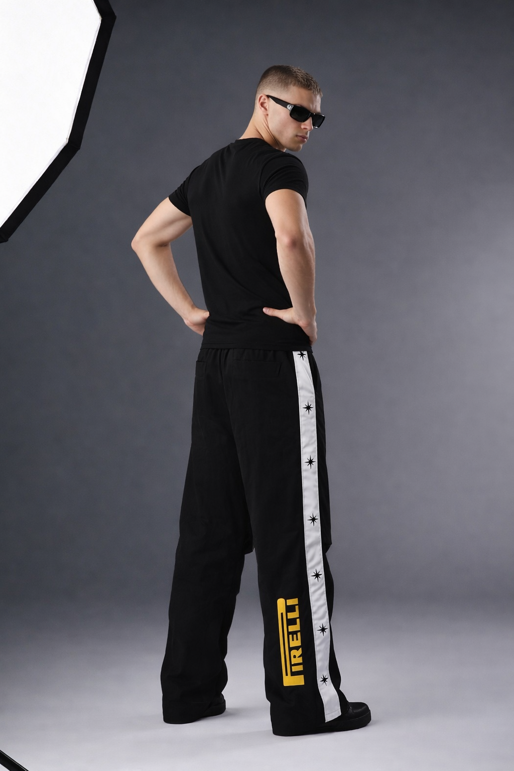P110 - Black Star Track Pants Polyester