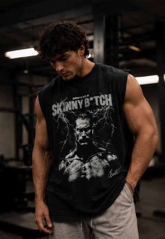 Black - T104 - Don't Be Skinny - Tank Top