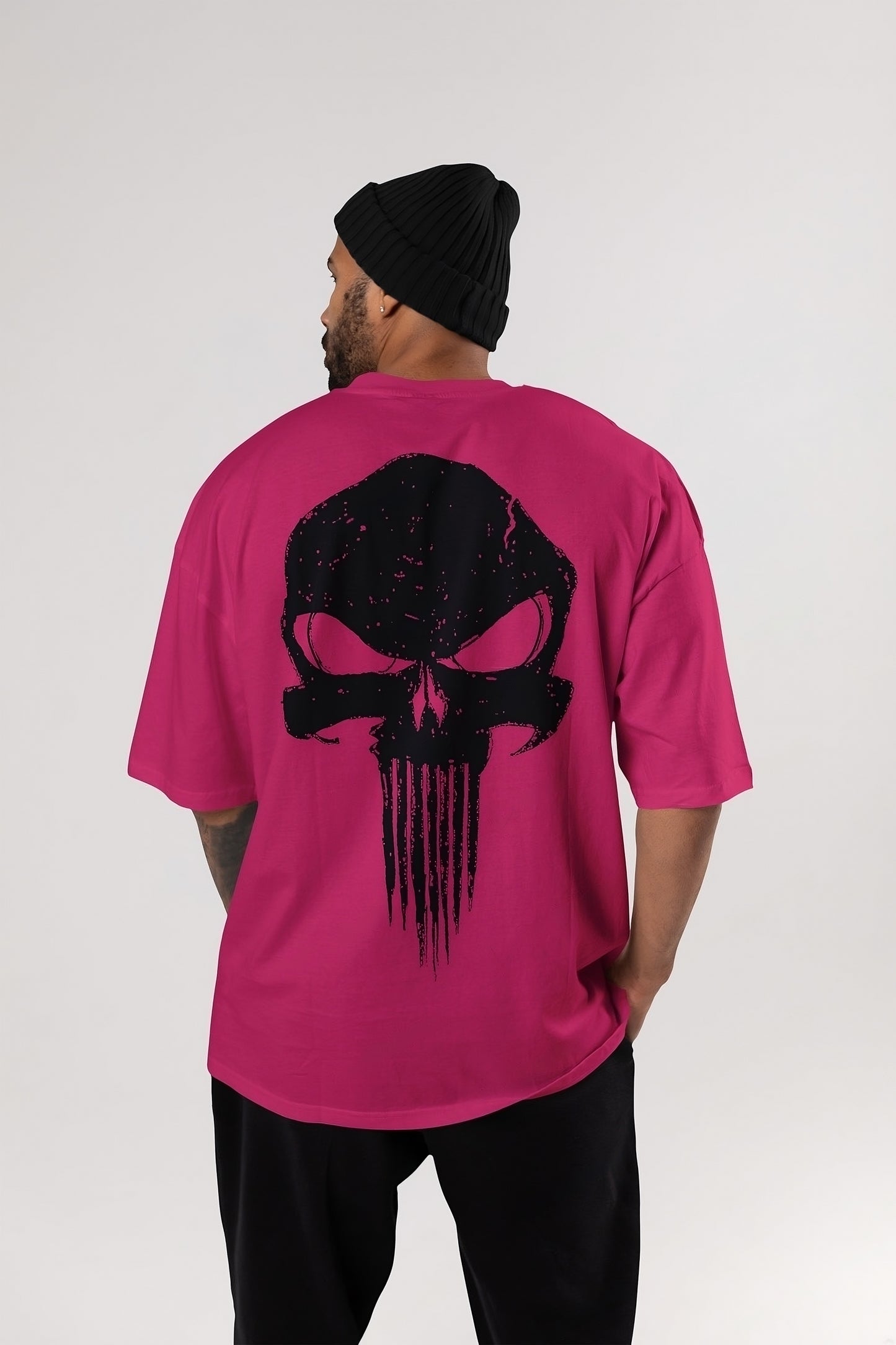Long Skull Punisher 2.0 - Gym Oversized T Shirt Strong Soul Shirts & Tops