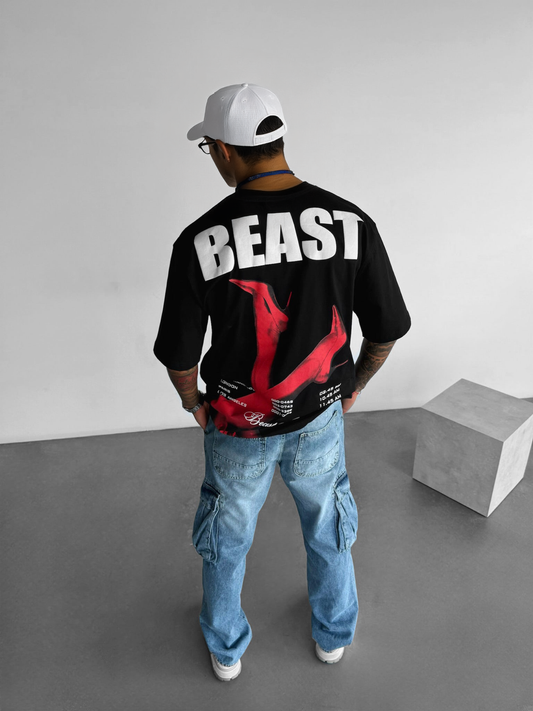 Beast Flight - Black - Oversized T Shirt Strong Soul Shirts & Tops