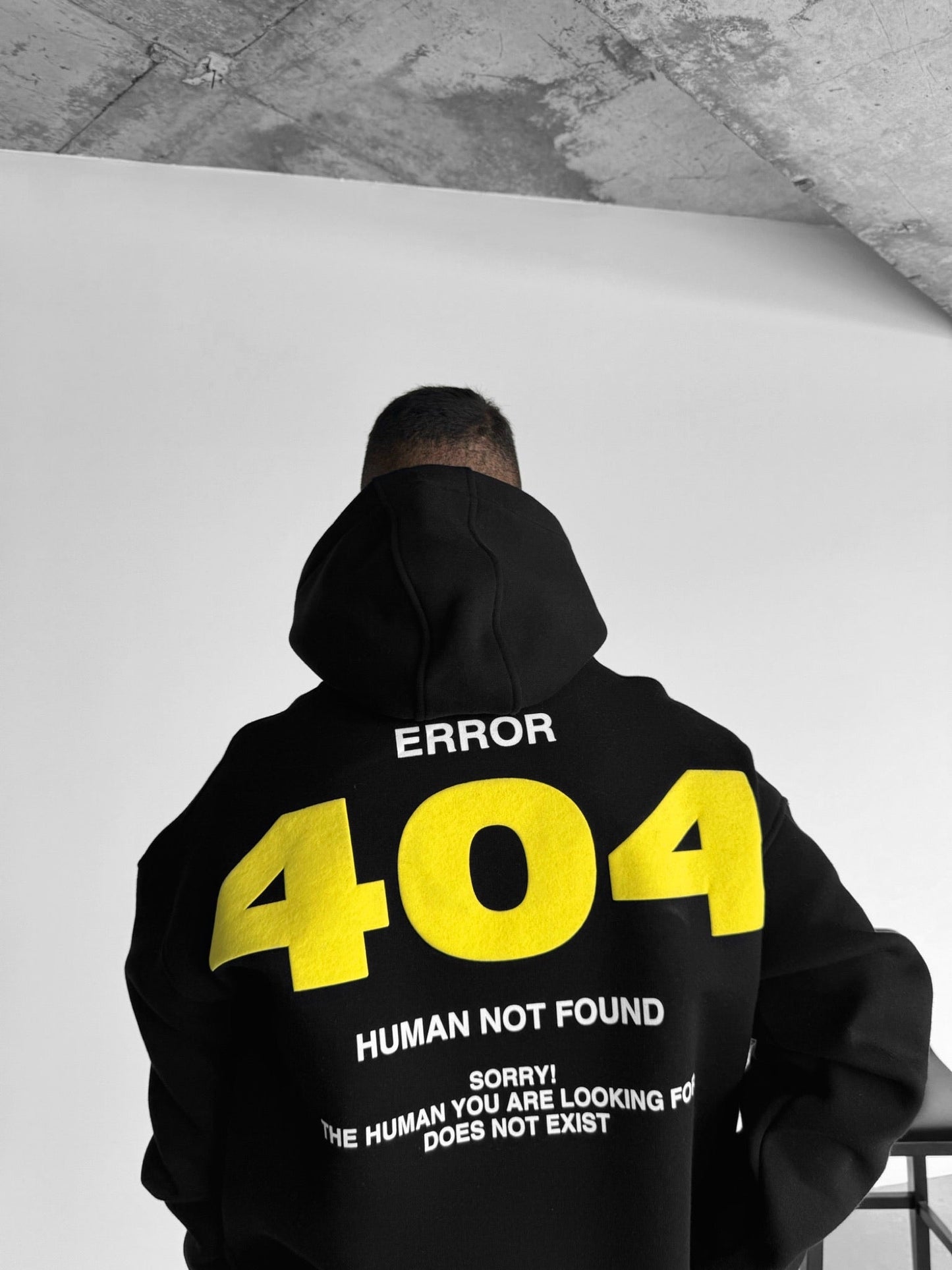 404 Not Found - Black - Oversize Hoodie - 400 GSM