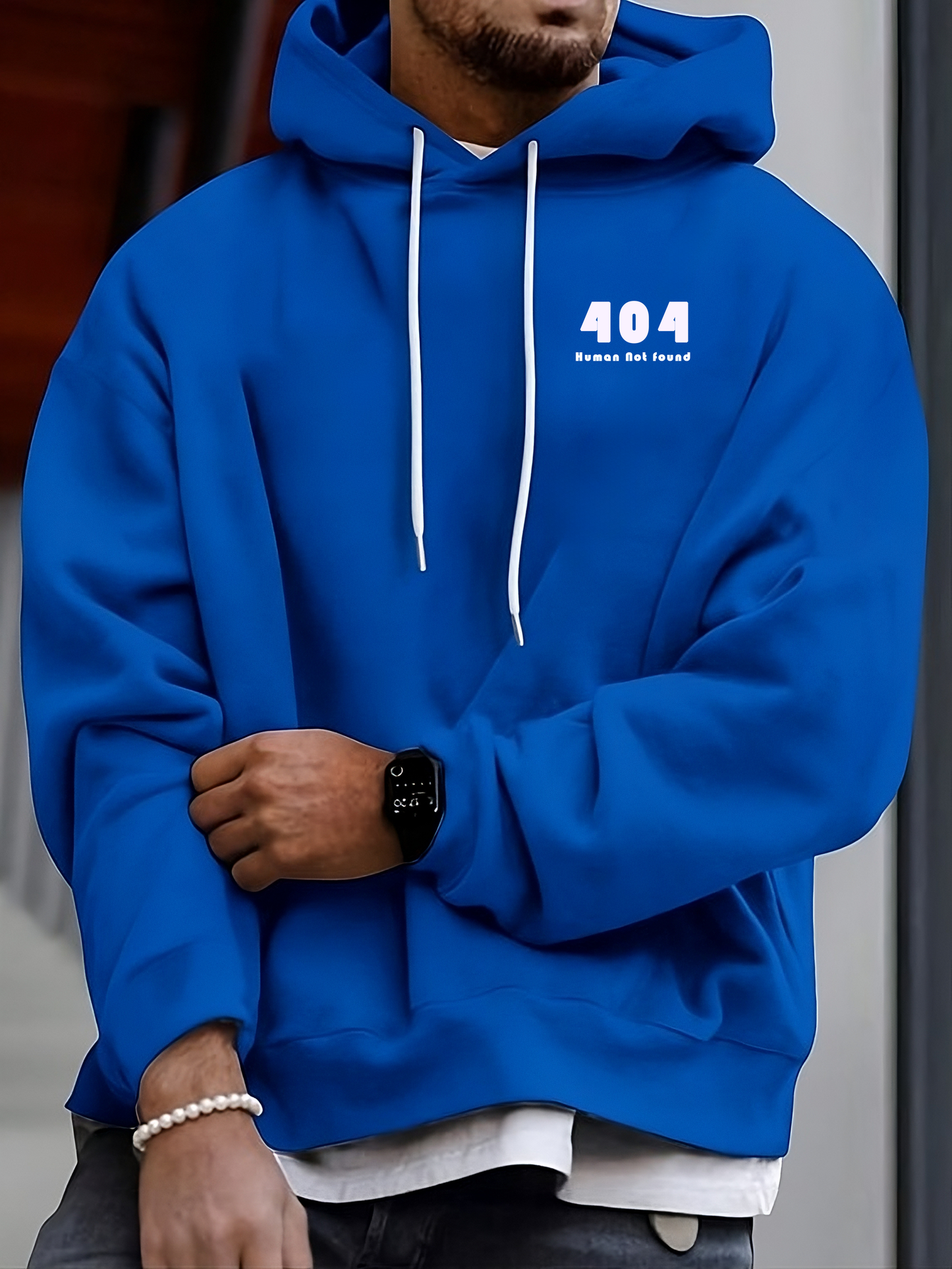 404 Not Found - Royal Blue - Oversize Hoodie - 400 GSM