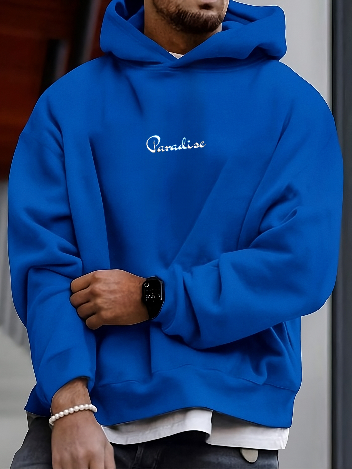 Paradise - Royal Blue - Oversize Hoodie - 400 GSM