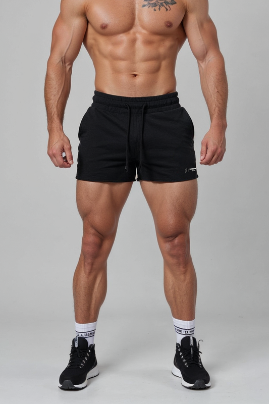 Short Shorts 101 - Black - Plain