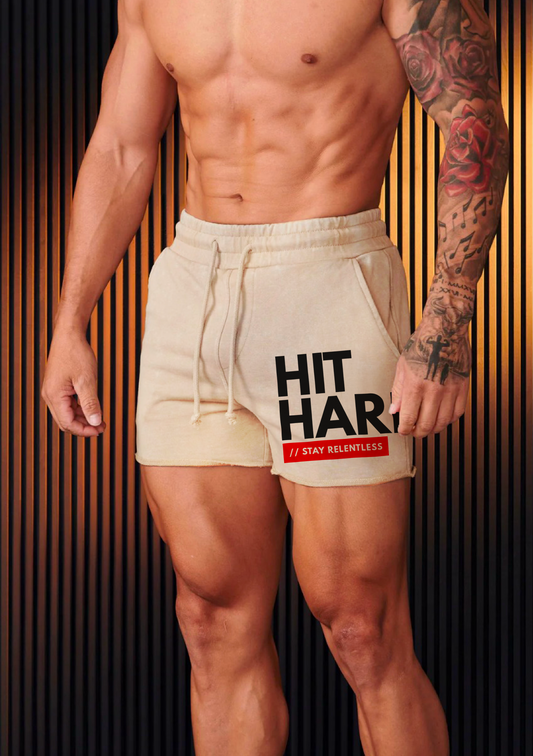 Beige - HIT HARD - Short Shorts 101