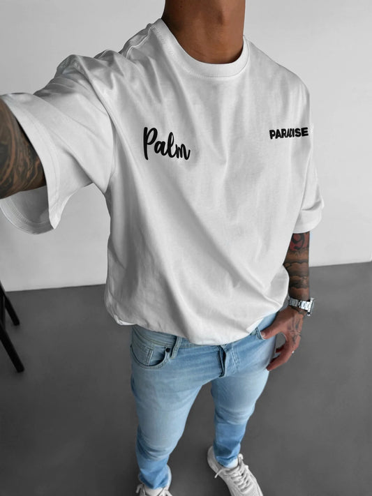 Palm - White - Oversized T Shirt Strong Soul Shirts & Tops