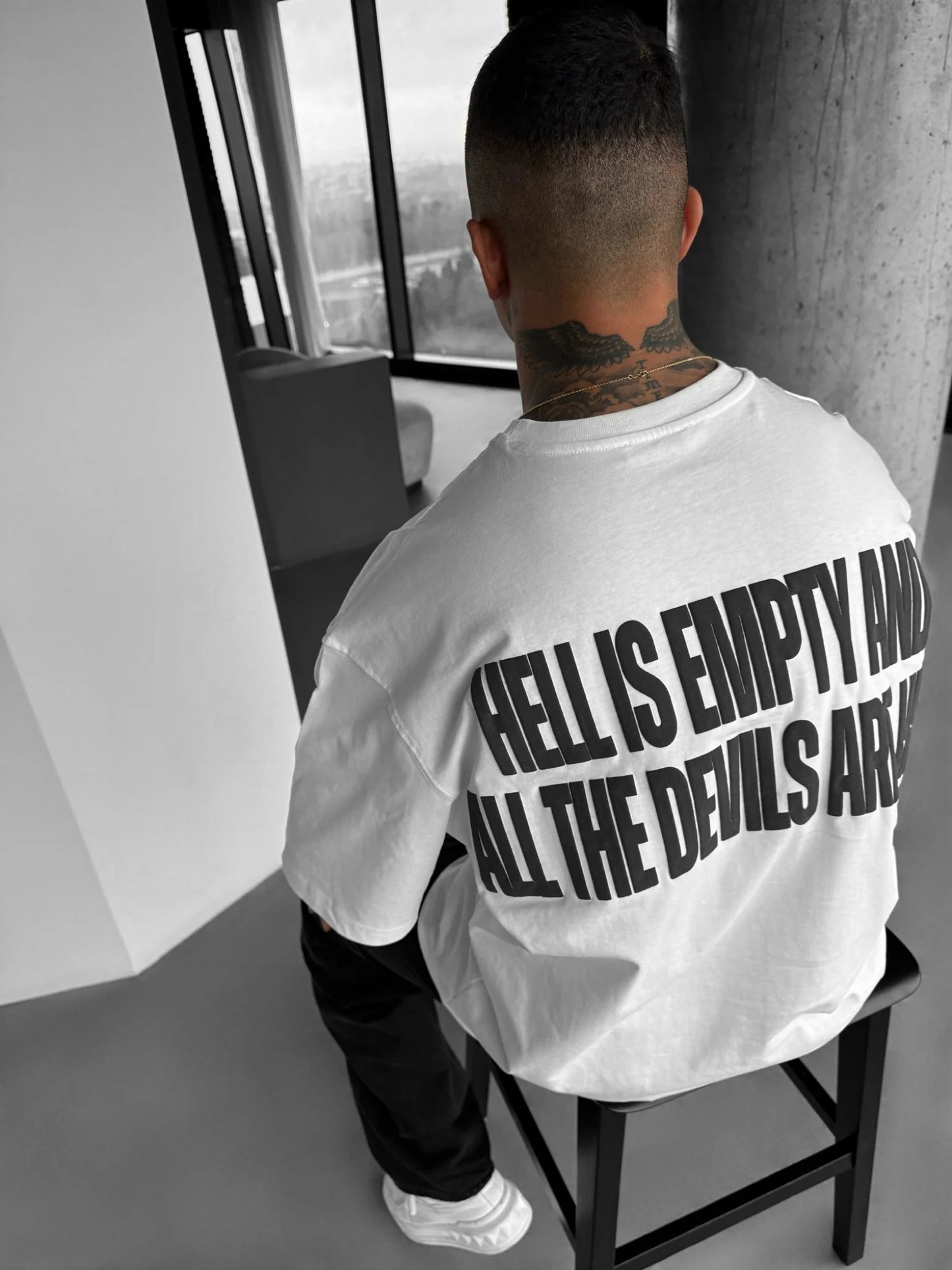 Hell Is Empty - White - Oversized T Shirt Strong Soul Shirts & Tops