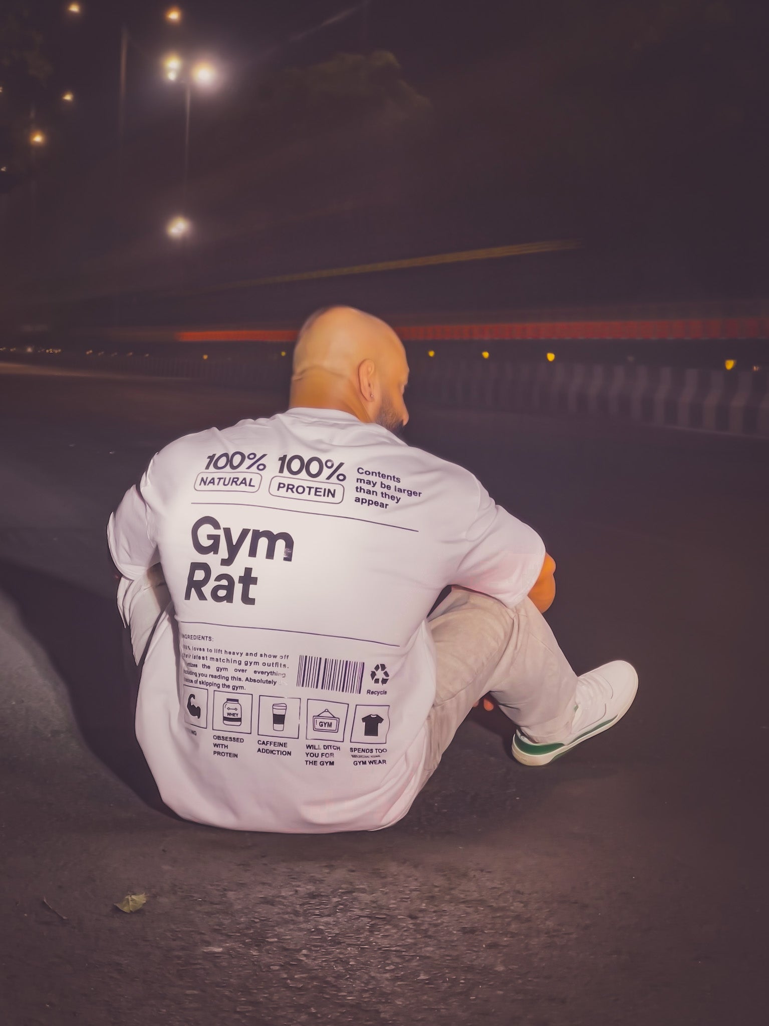 Gym Rat - White - Oversized T Shirt Strong Soul Shirts & Tops