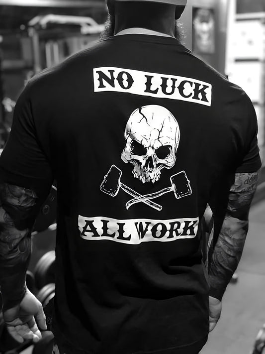 No Luck All Work - Black - Oversized T Shirt Strong Soul Shirts & Tops