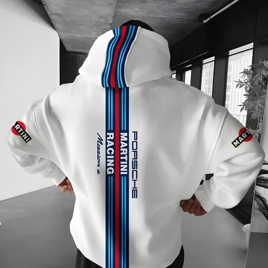 Mission Racing - White - Oversized Hoodie 400 GSM