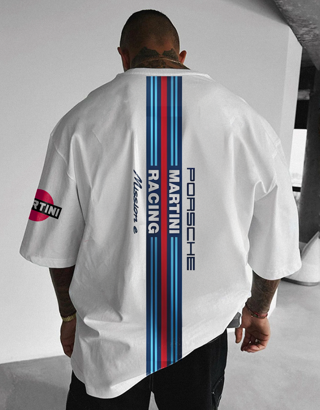 T-Shirt - Mission Racing - White - Oversized