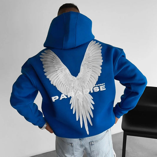 Paradise - Royal Blue - Oversize Hoodie - 400 GSM