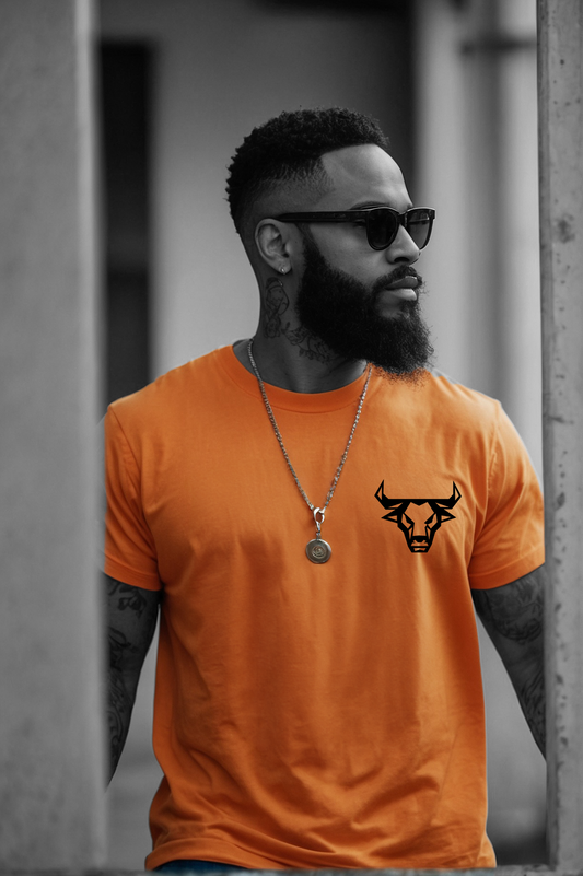 Bull - Orange - Oversized T Shirt Strong Soul Shirts & Tops