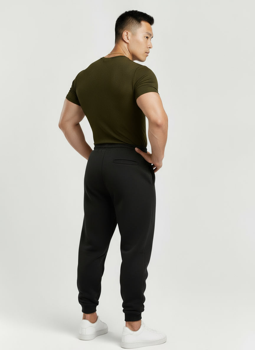 Army Green - Slim Fit - T-Shirt Ribbed