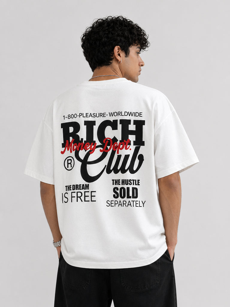 T-Shirt - White - Money Dept - Oversized (Copy) Strong Soul Shirts & Tops