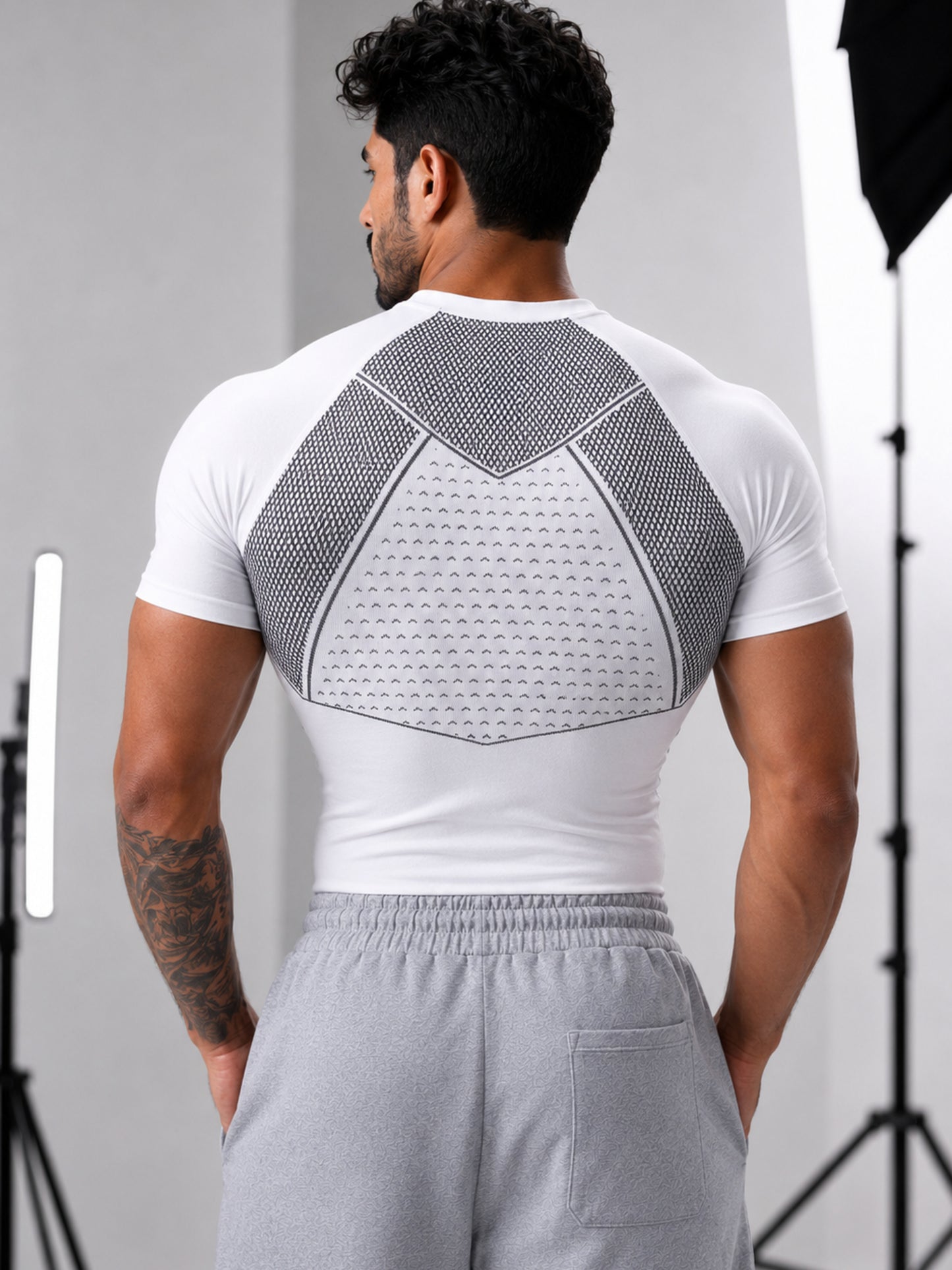 White - Gold's - Cotton Lycra Compression