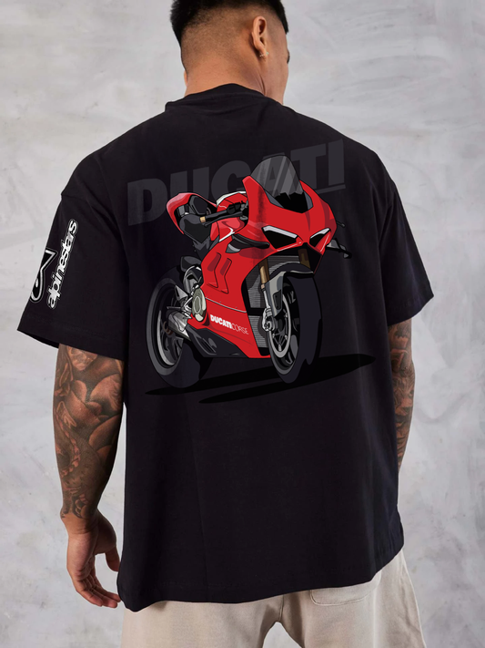 T-Shirt - Black - Ducati Corse - Oversized