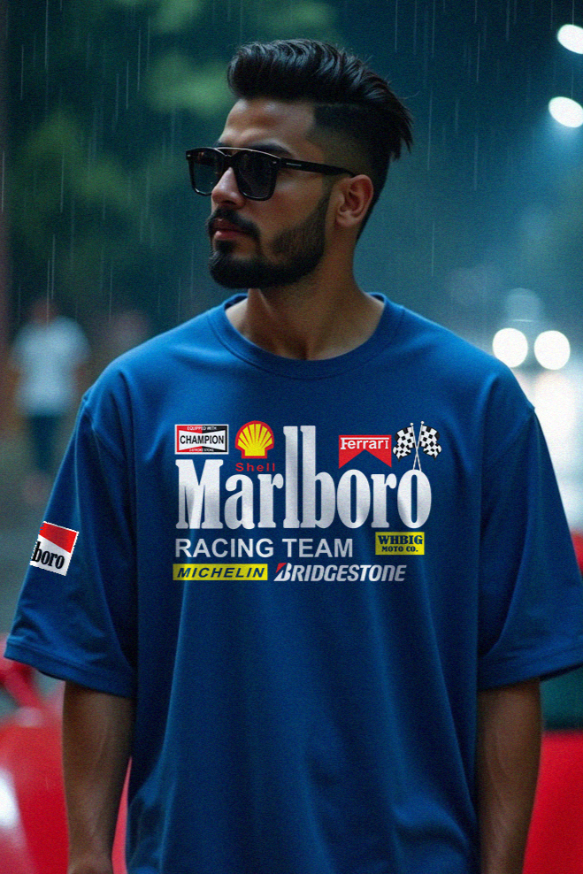 T-Shirt - Racing Brands - Royal Blue - Oversized