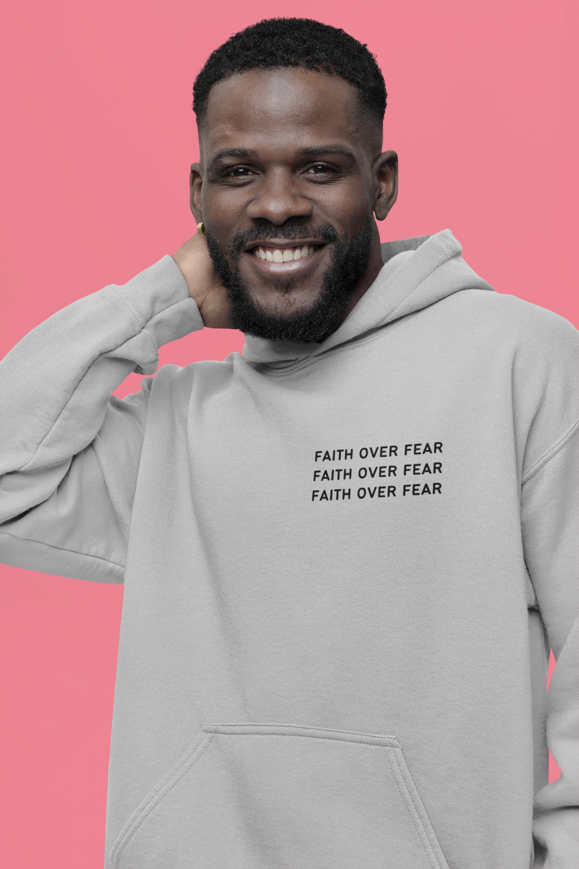 Faith Over Fear - Light Grey - Unisex Hoodie Strong Soul Hoodie