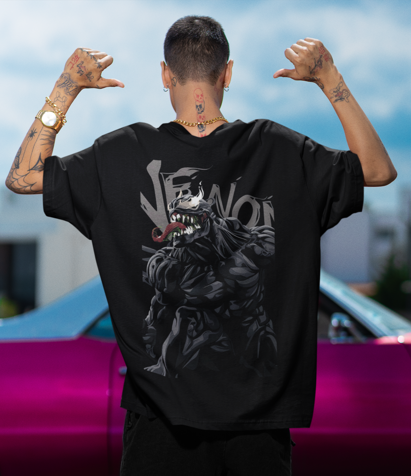 Venom - Black - Gym Oversized T Shirt Strong Soul Shirts & Tops
