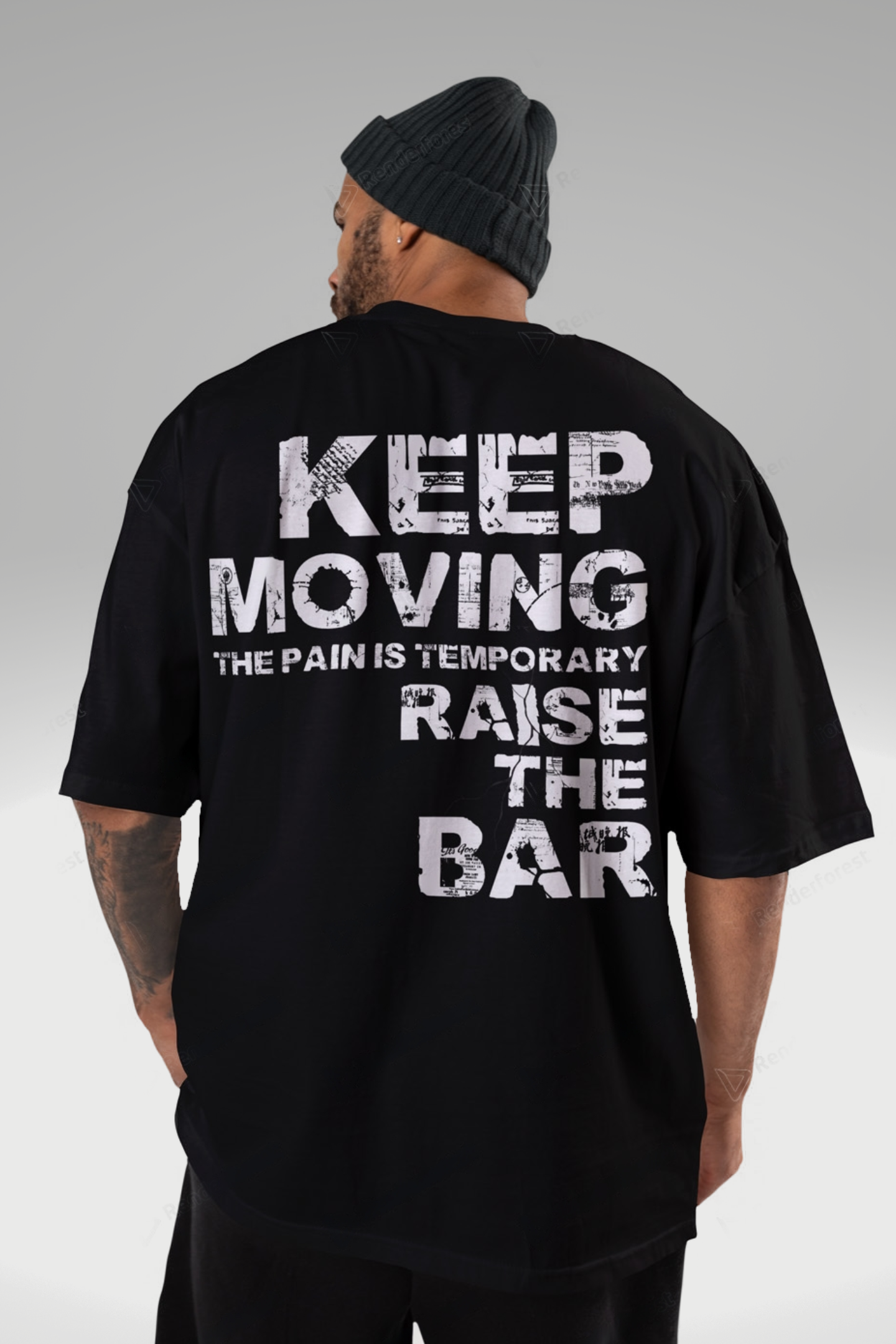 Raise the bar - Gym Oversized T Shirt Strong Soul Shirts & Tops