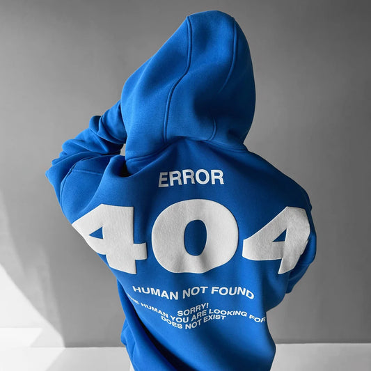 404 Not Found - Royal Blue - Oversize Hoodie - 400 GSM