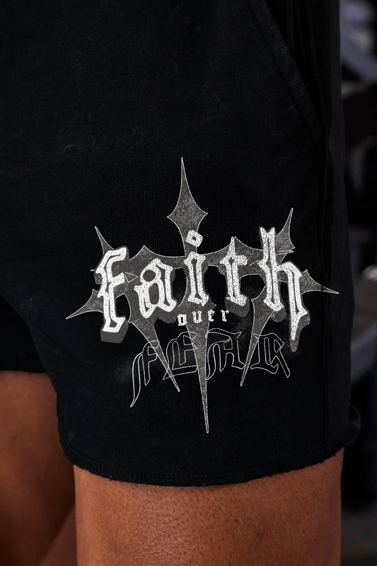 Black - Faith Over Fear - Short Shorts 101