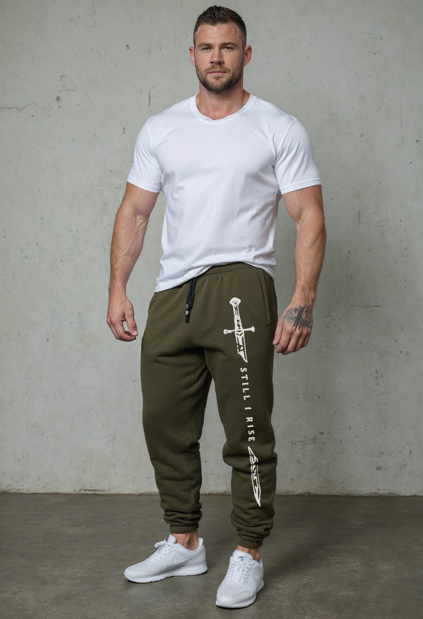 Strength Athelete - Joggers P106 - Army Green Strong Soul Track Pants