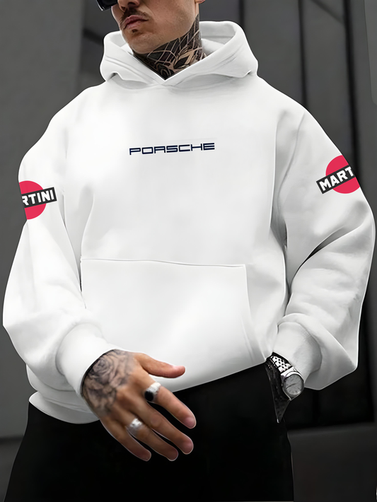 Mission Racing - White - Oversized Hoodie 400 GSM