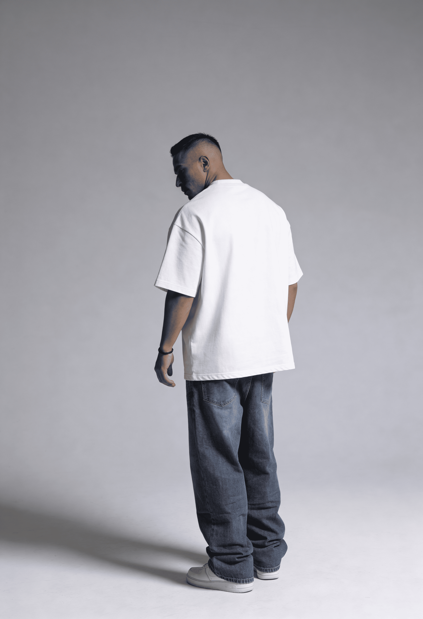 Plain - T-Shirt - White - Oversized