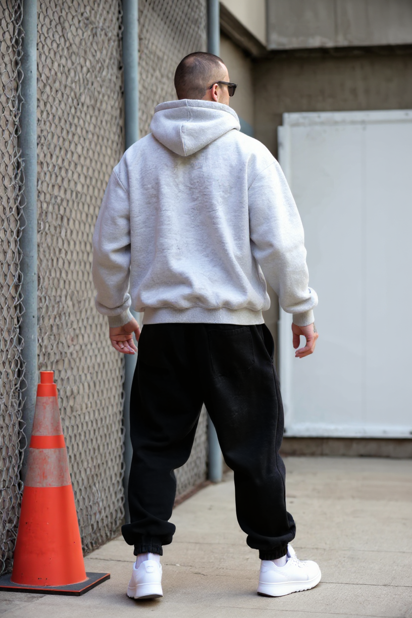 Grey + Black - Hoodie And Sweatpants - Co-ord Set