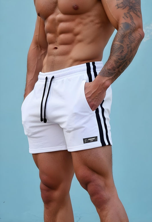 Goku NBA - P105 - White - Side Strips Strong Soul Shorts