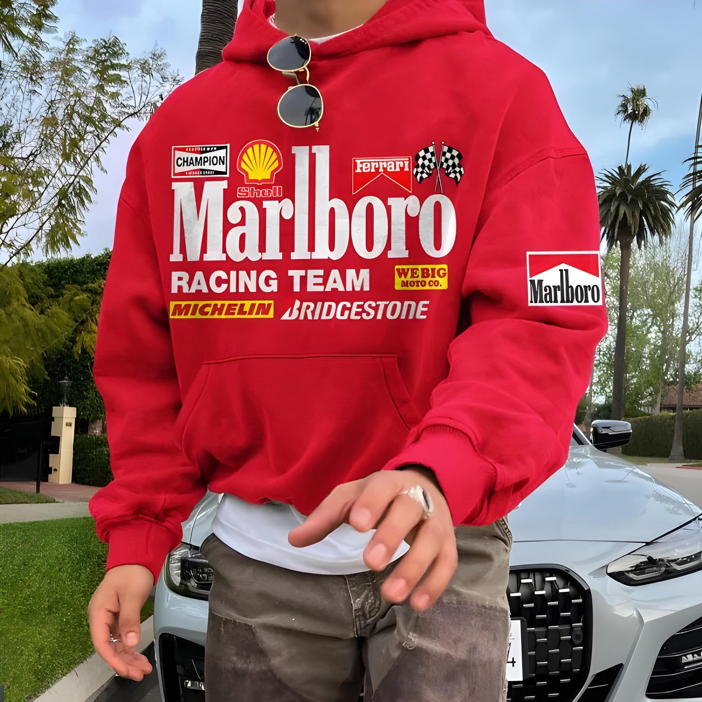 Racing Brands Hoodie - Red - Oversized Hoodie 400 GSM