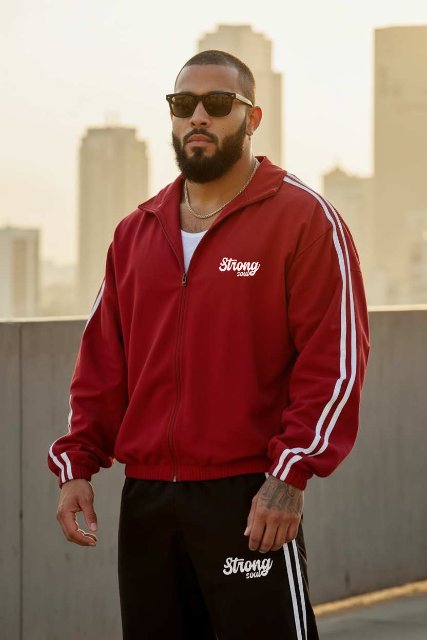 TS101 - Red + Black - Summer TrackSuit