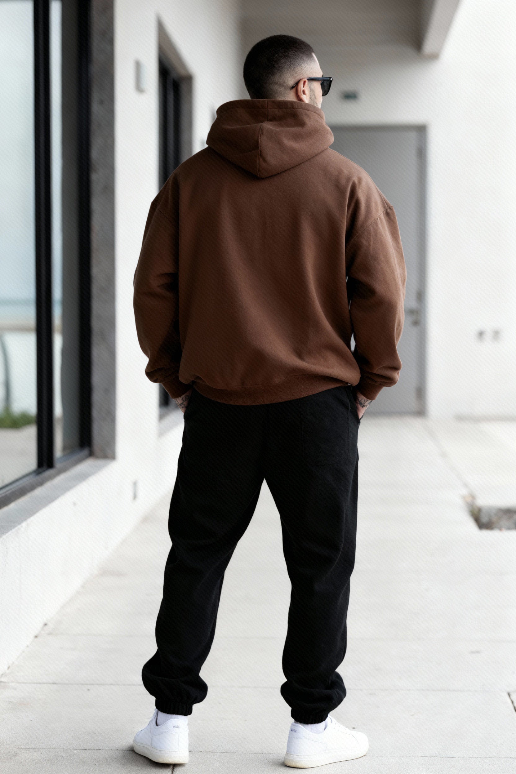 Brown + Black - Hoodie And Sweatpants - Co-ord Set Strong Soul Shirts & Tops