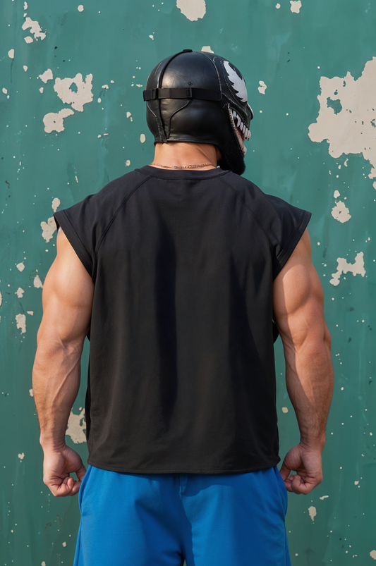 Black - T107 - Heavy Lifting Club - Gym Vintage Cut Offs Strong Soul Tanks