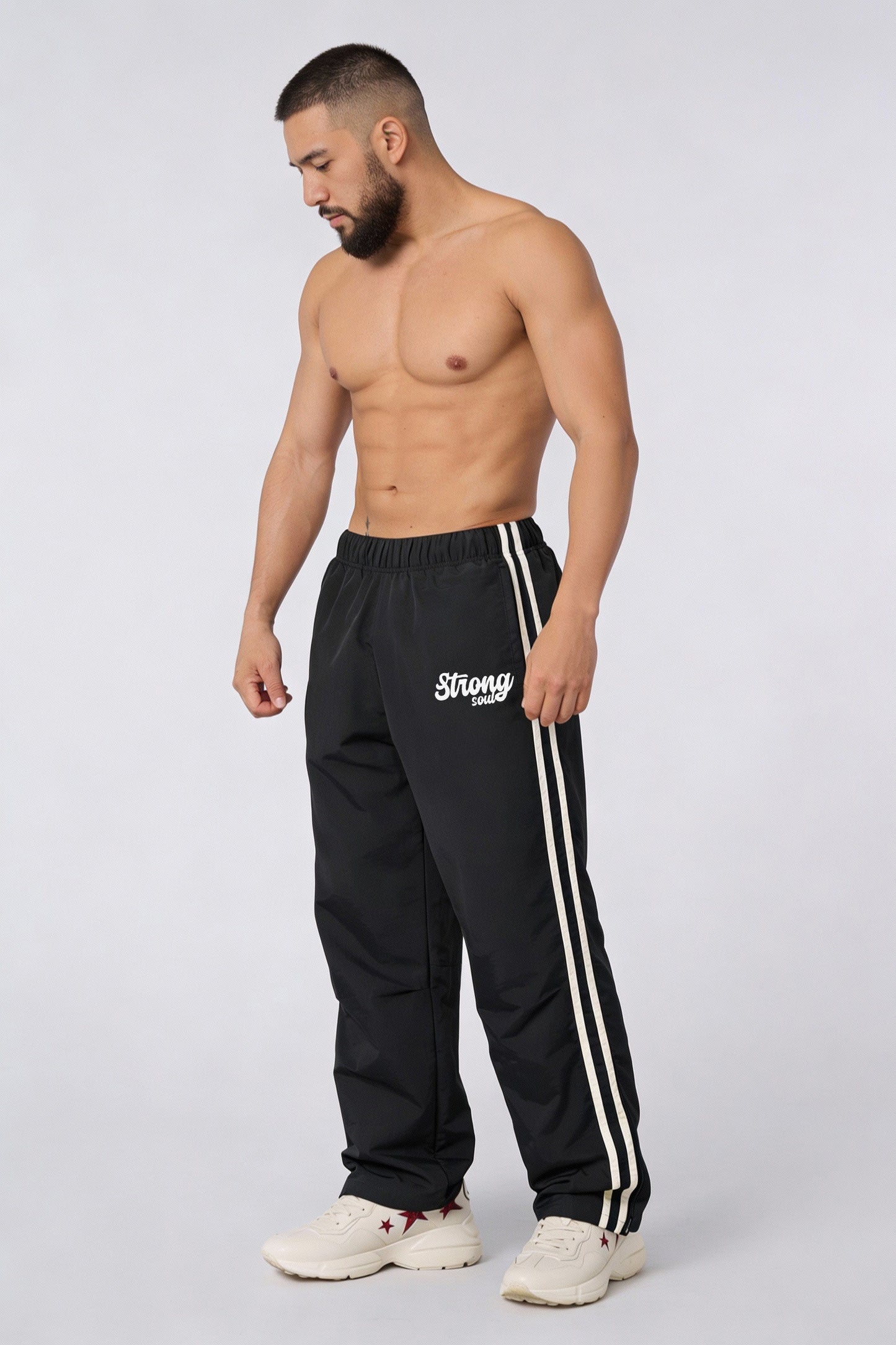 TS101 - Black - Summer TrackSuit Strong Soul Track Pants