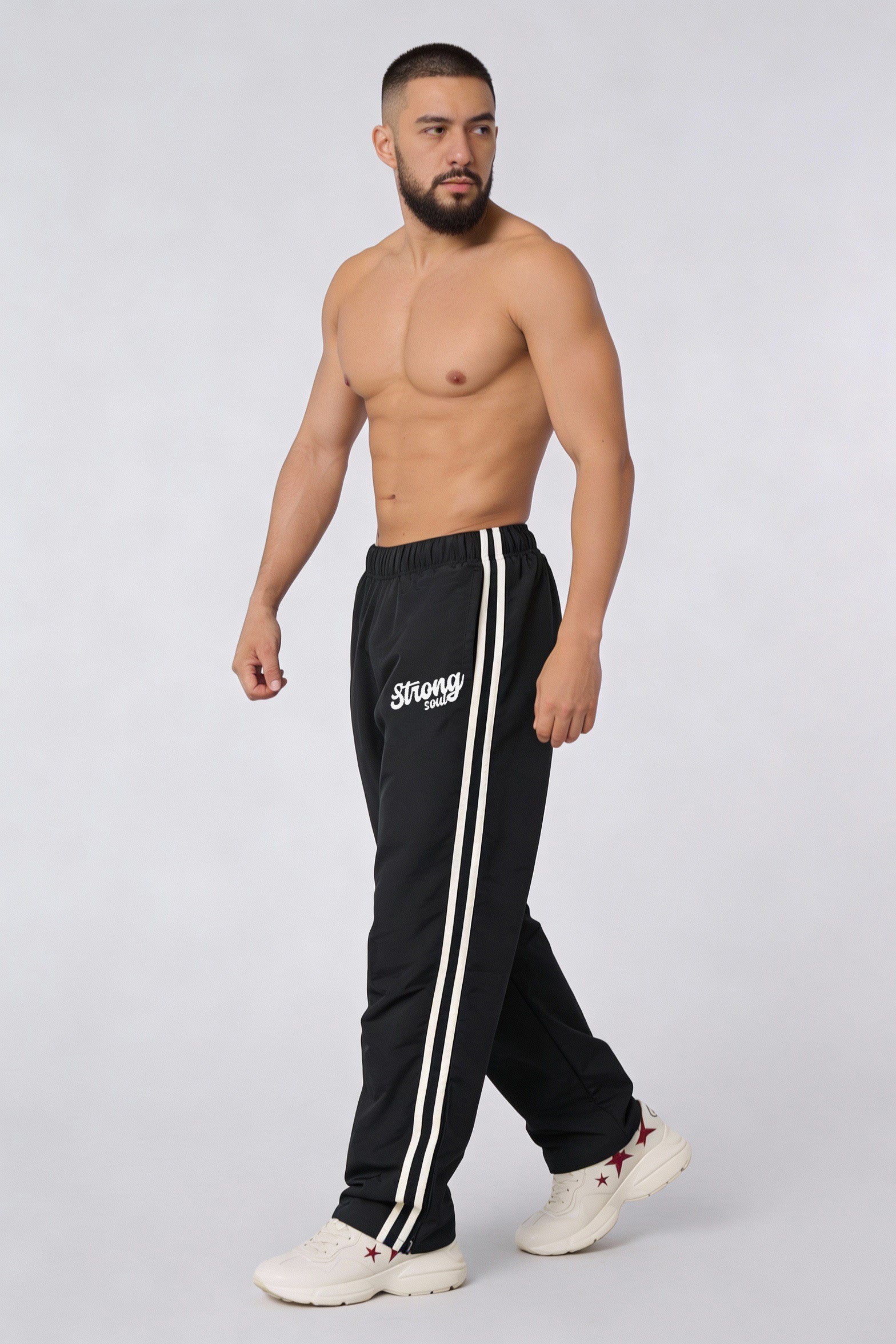 TS101 - Black - Summer TrackSuit Strong Soul Track Pants