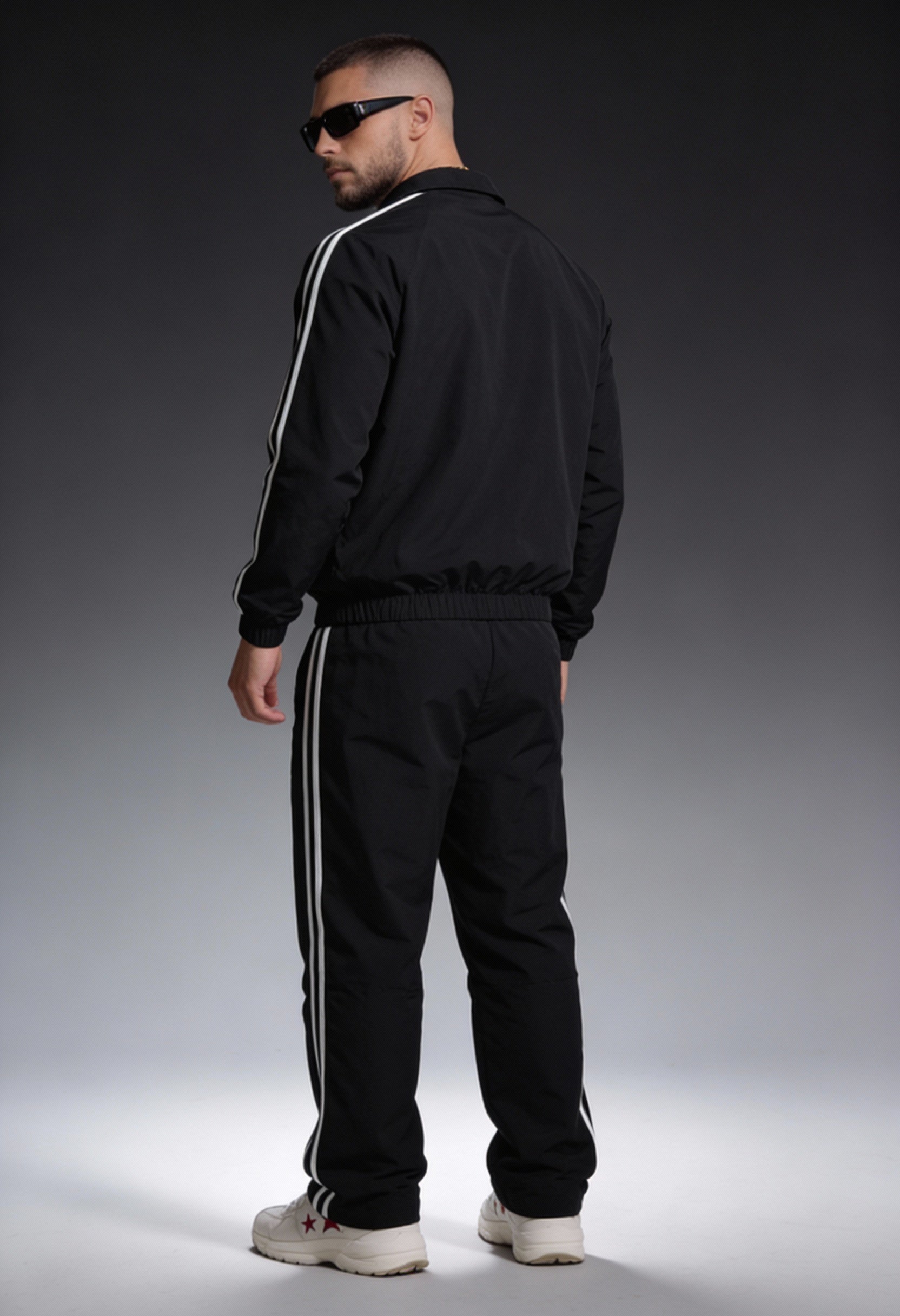 TS101 - Red + Black - Summer TrackSuit Strong Soul Track Pants