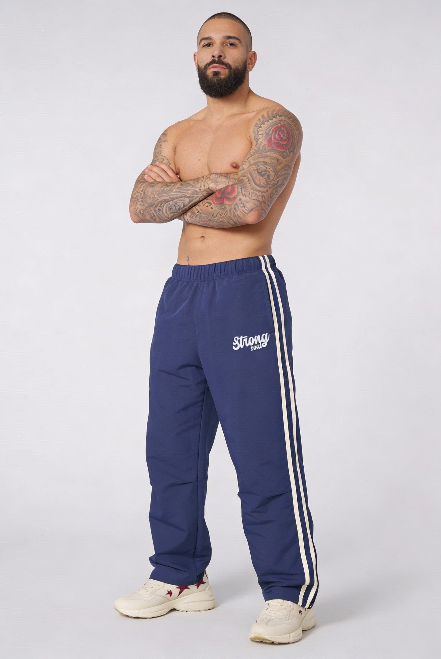 TS101 - Blue - Summer TrackSuit Strong Soul Track Pants