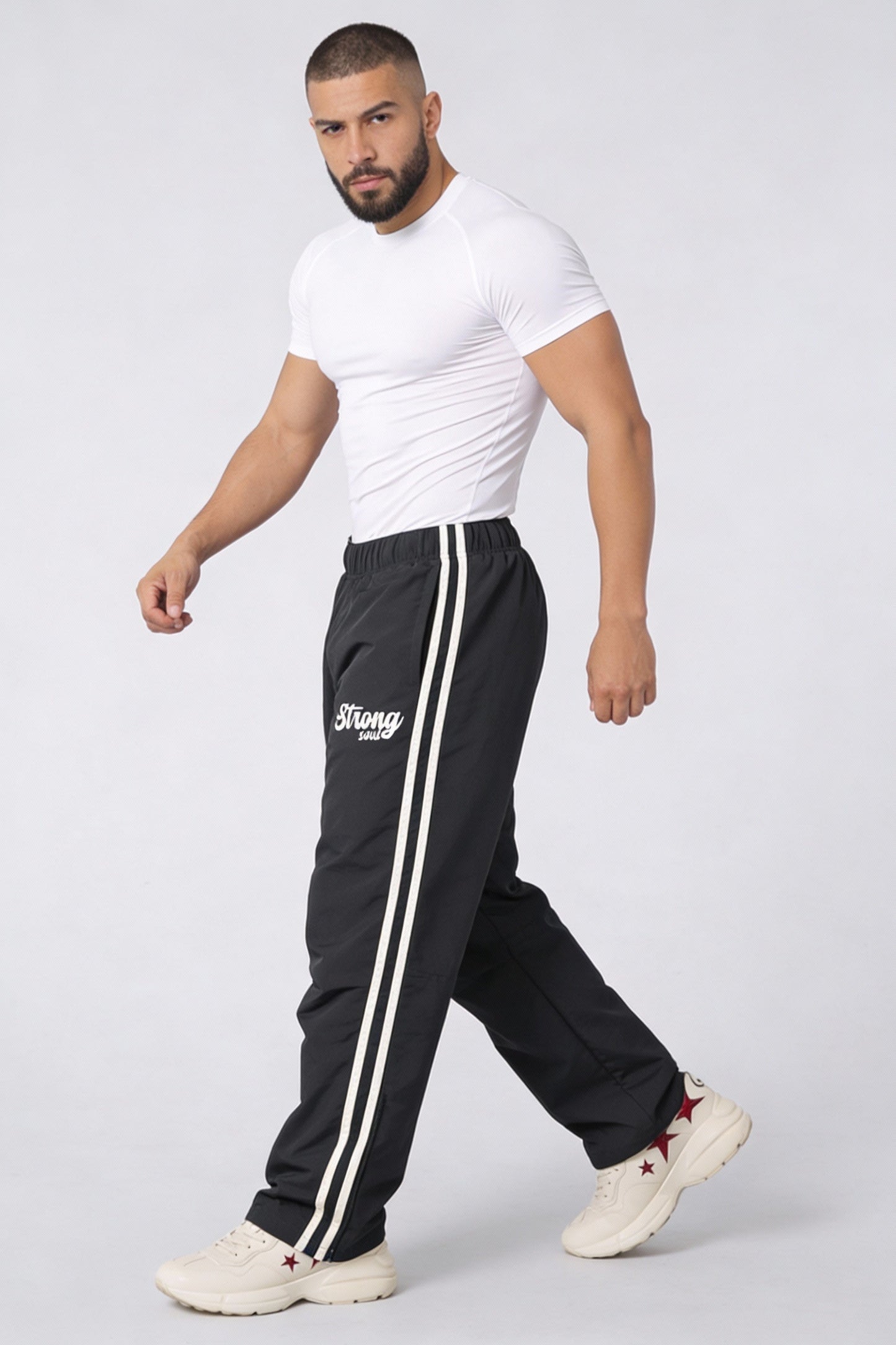TS101 - Charcoal - Summer TrackSuit Strong Soul Track Pants
