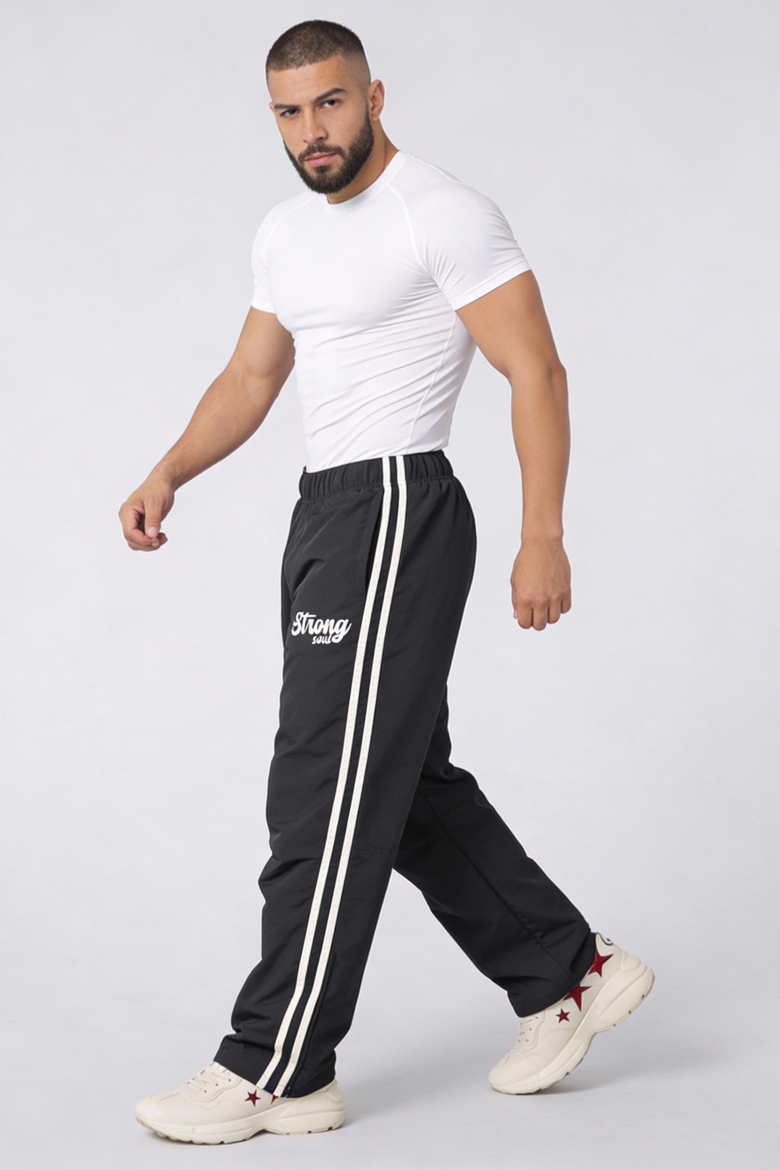 TS101 - Charcoal - Summer TrackSuit Strong Soul Track Pants
