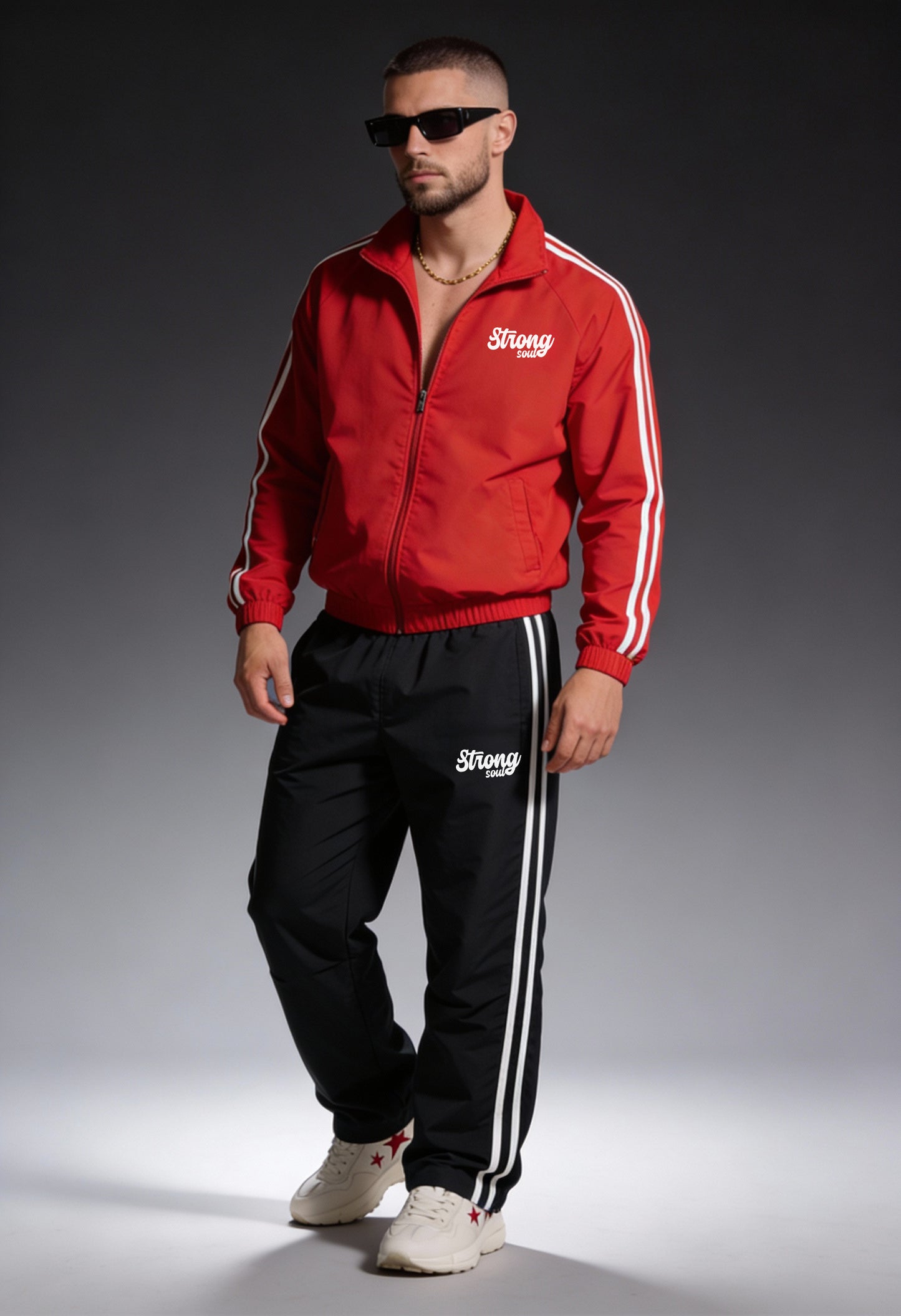 TS101 - Red + Black - Summer TrackSuit