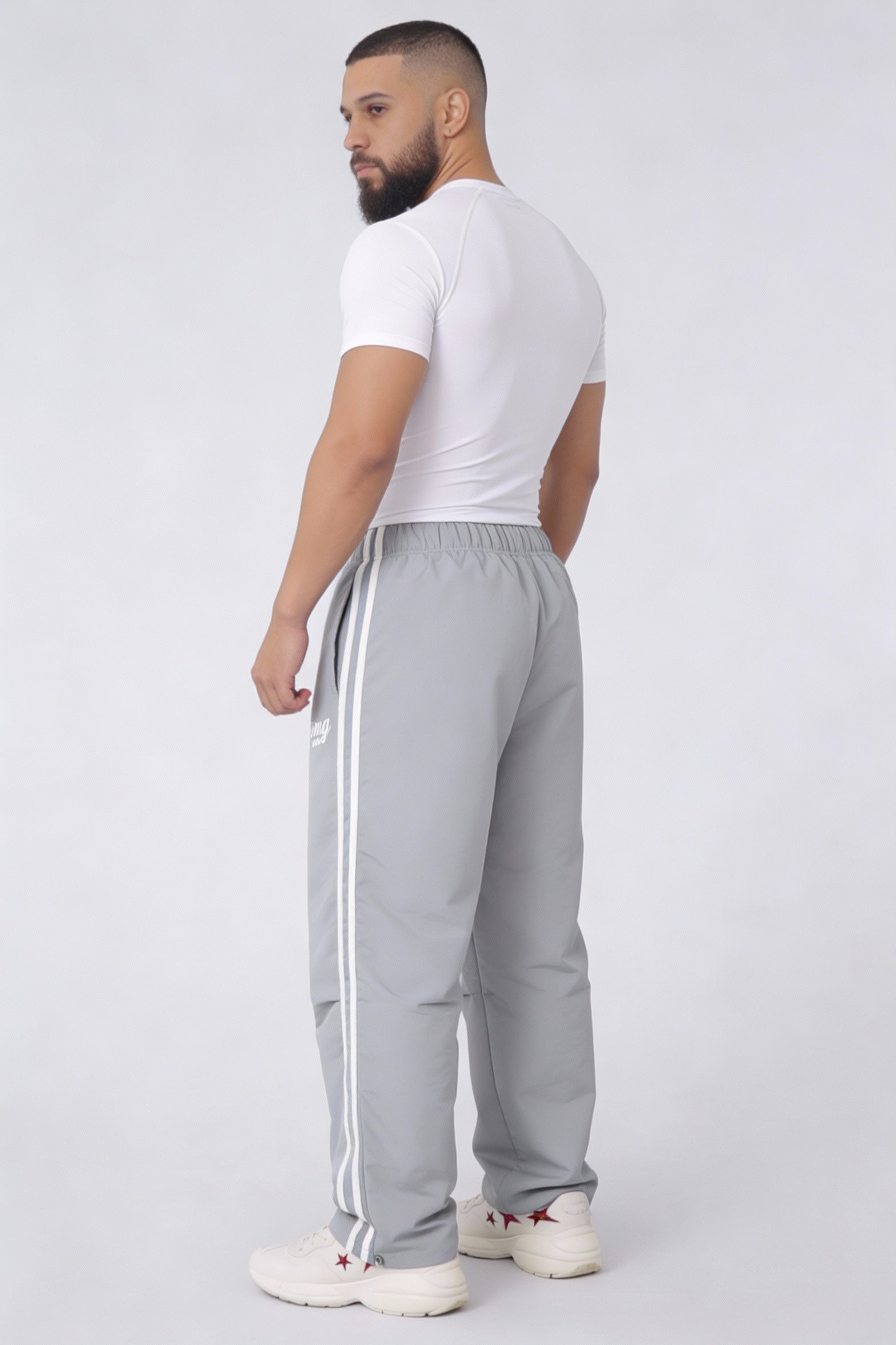 TS101 - Light Grey - Flagship TrackSuit Polyester Strong Soul Track Pants