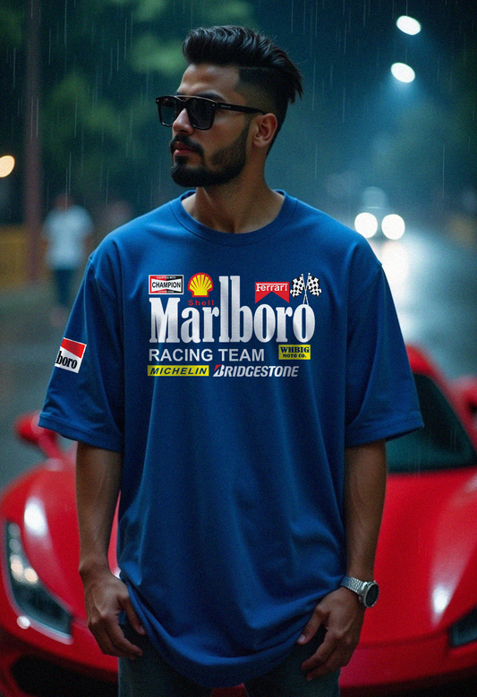 T-Shirt - Racing Brands - Royal Blue - Oversized