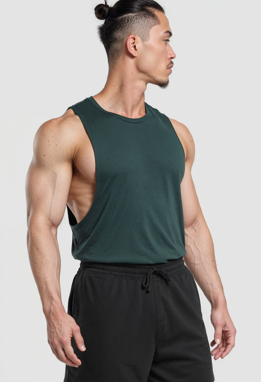 Dark Green - T101 - Muscle Daddy - Drop Arm
