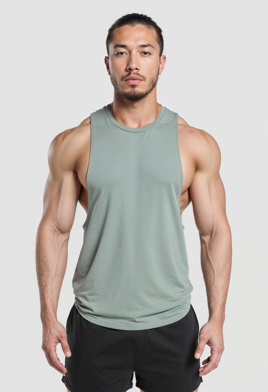 Sage Green - T101 - Muscle Daddy - Drop Arm