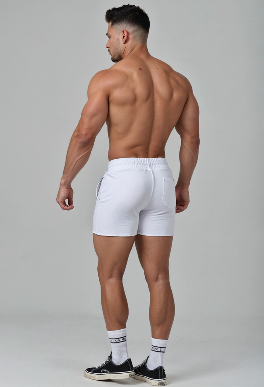 Short Shorts 101 - White - Plain