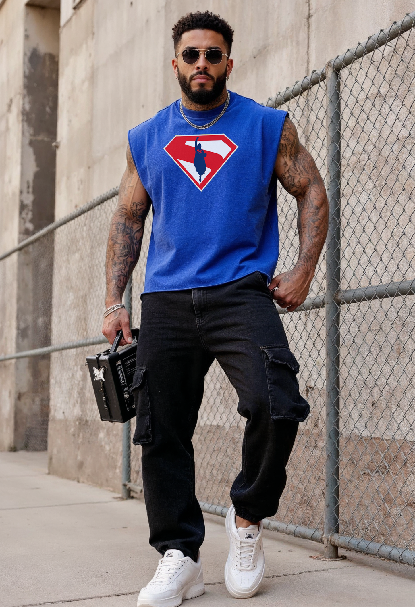 Black - T104 - Teddy BodyBuilder - Crop Cut-Offs Strong Soul Tanks